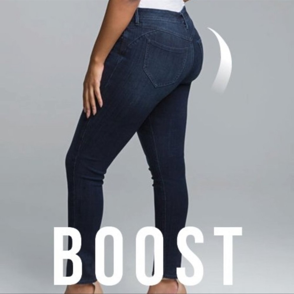 NYDJ Dark Blue Boost Curves 360 Skinny Jeans Size 8 NWT